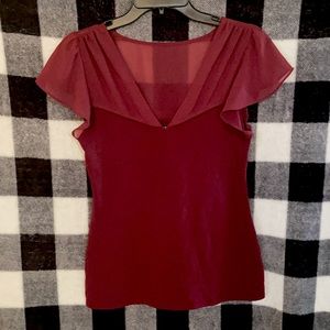 Like new Express maroon blouse/shirt size small